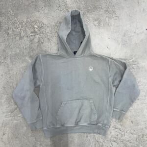 UNKWN Hoodie Streetwear Heavyweight cotton SZ M ash gray thick